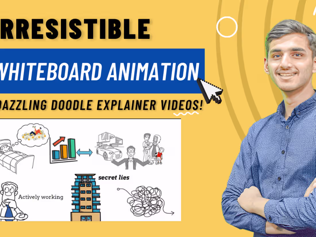 Cover image for bespoke whiteboard animations and doodle explainer videos 