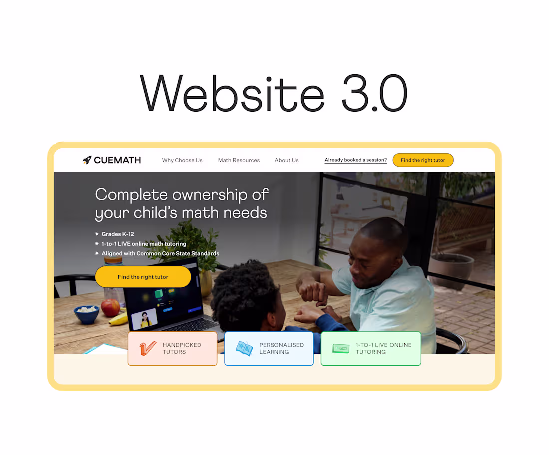 Cover image for Cuemath's Website Redesign