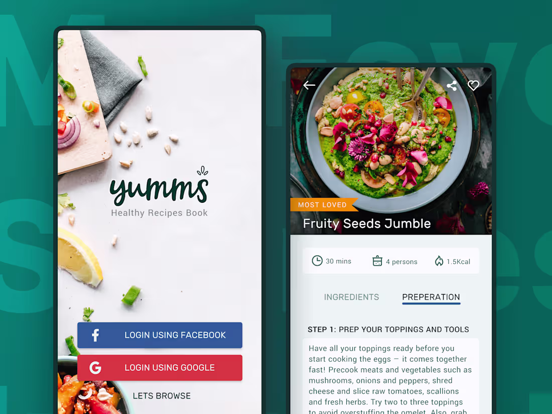 Cover image for Yumms Mobile App UX UI Design