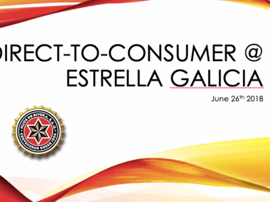 Cover image for Direct-to-Consumer @Estrella Galicia