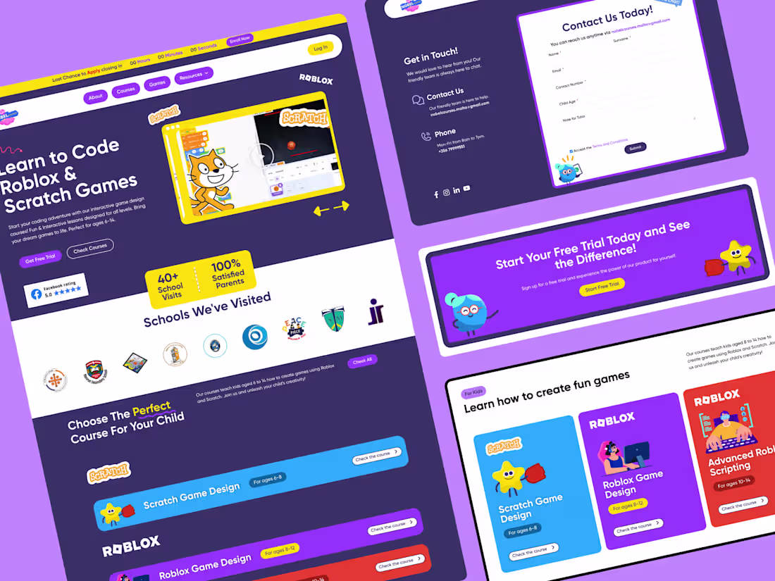 Cover image for Nobel Courses - UI/UX Website Design