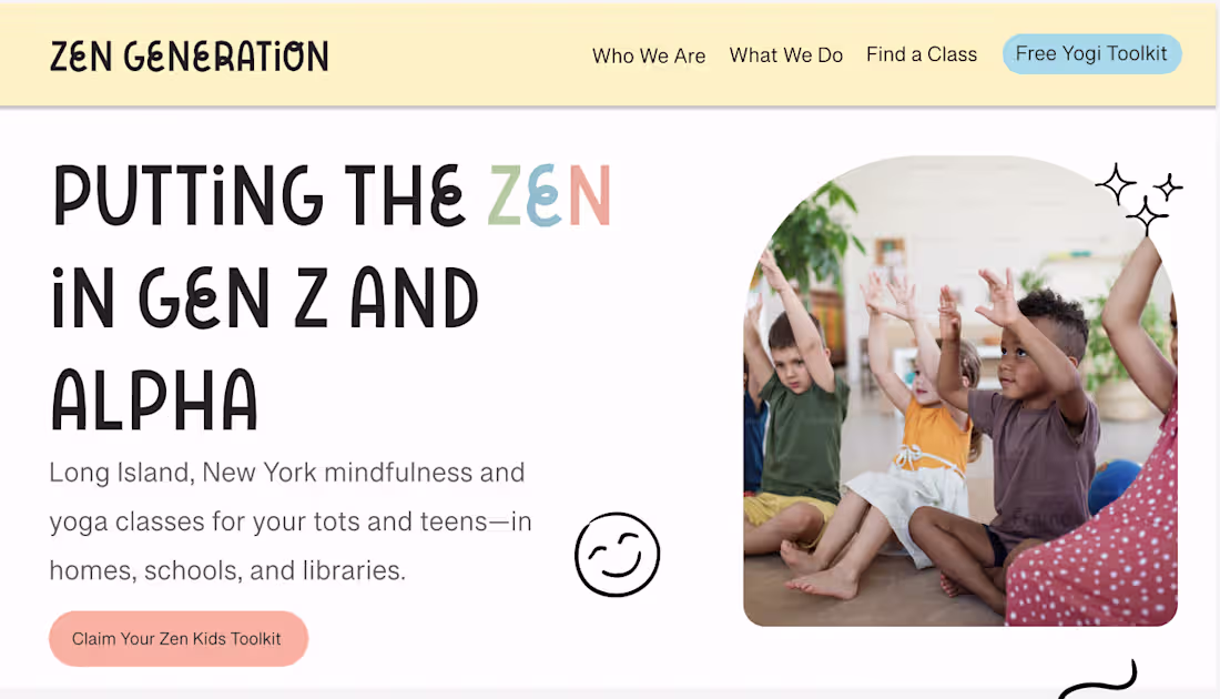 Cover image for Rebrand & Website Redesign for a Children’s Yoga Studio