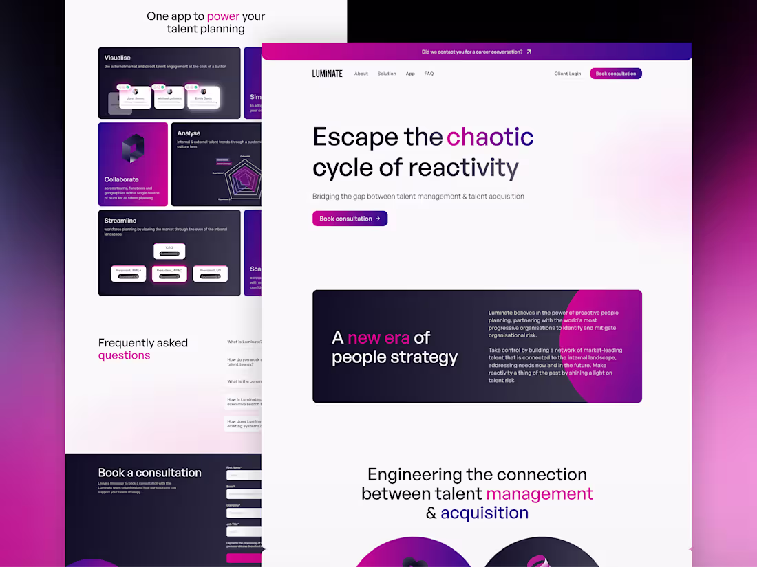 Cover image for luminatecg.com - Framer Website Design and Development 