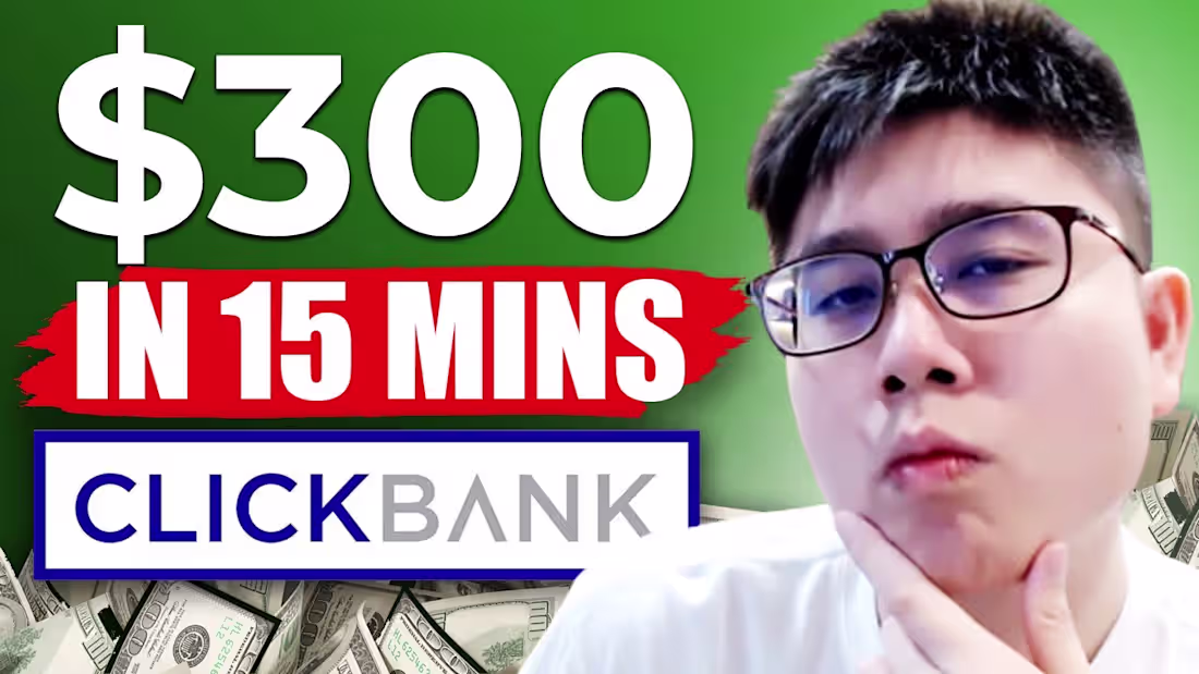 Cover image for Earn $300 a Day in 15 Minute | Clickbank Tutorial for Beginners…