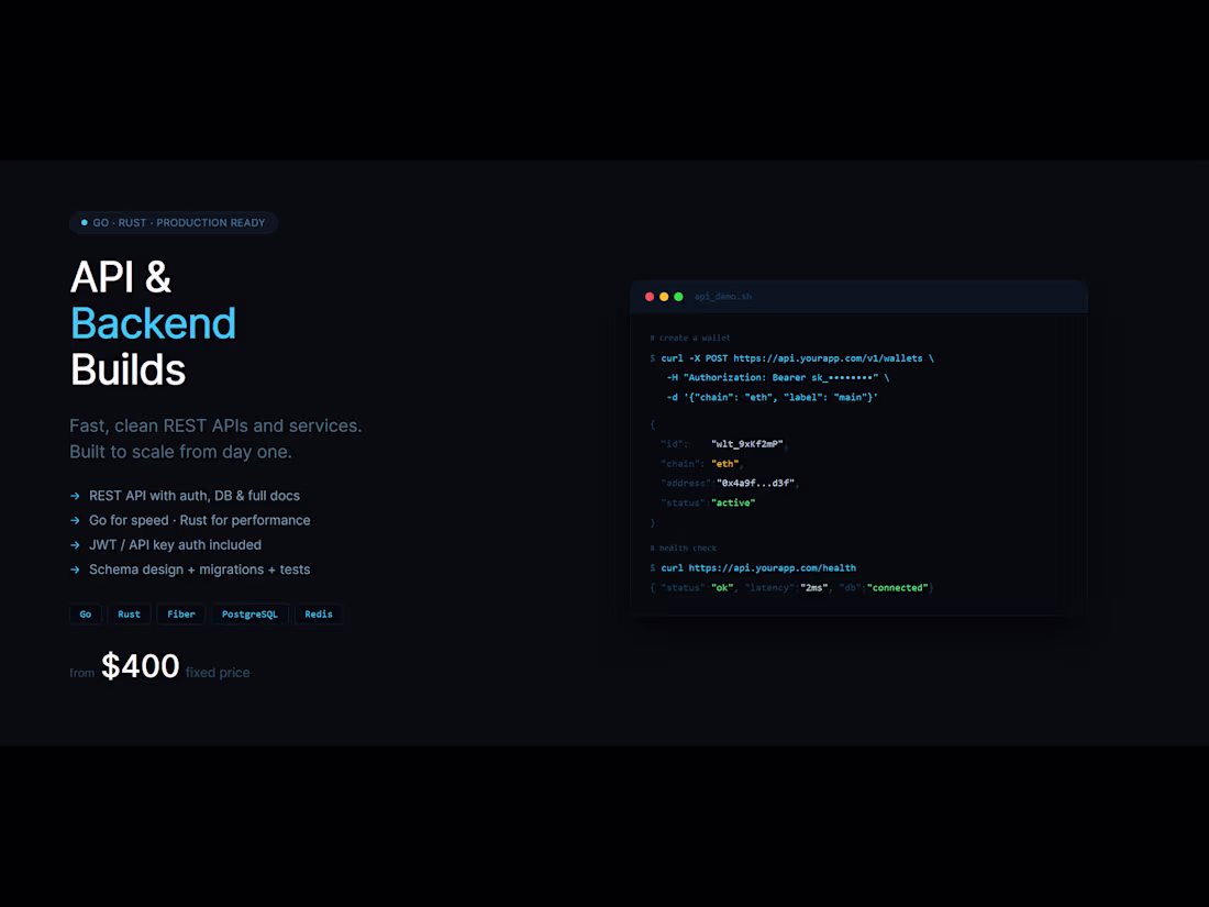 Cover image for Custom API or Backend Service