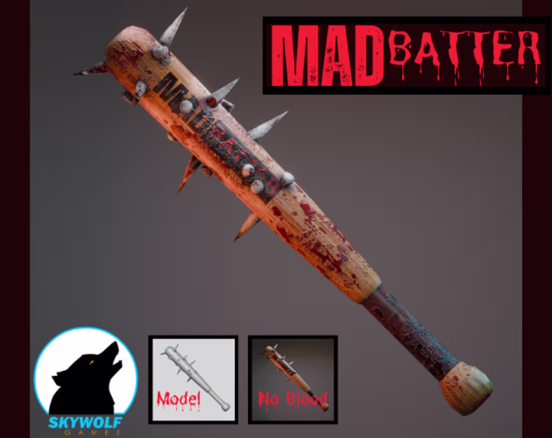 Cover image for MADBATTER: Ultra-Realistic 3D Spiked Bat Model