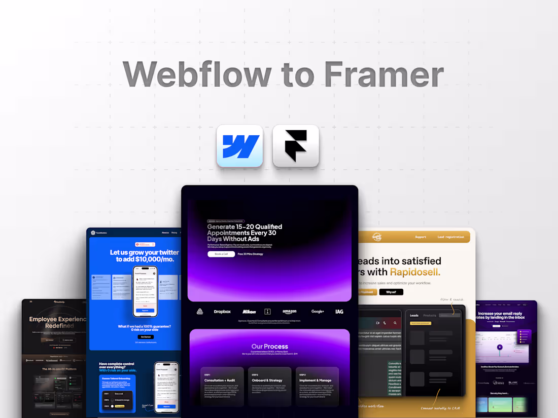 Cover image for Webflow to Framer