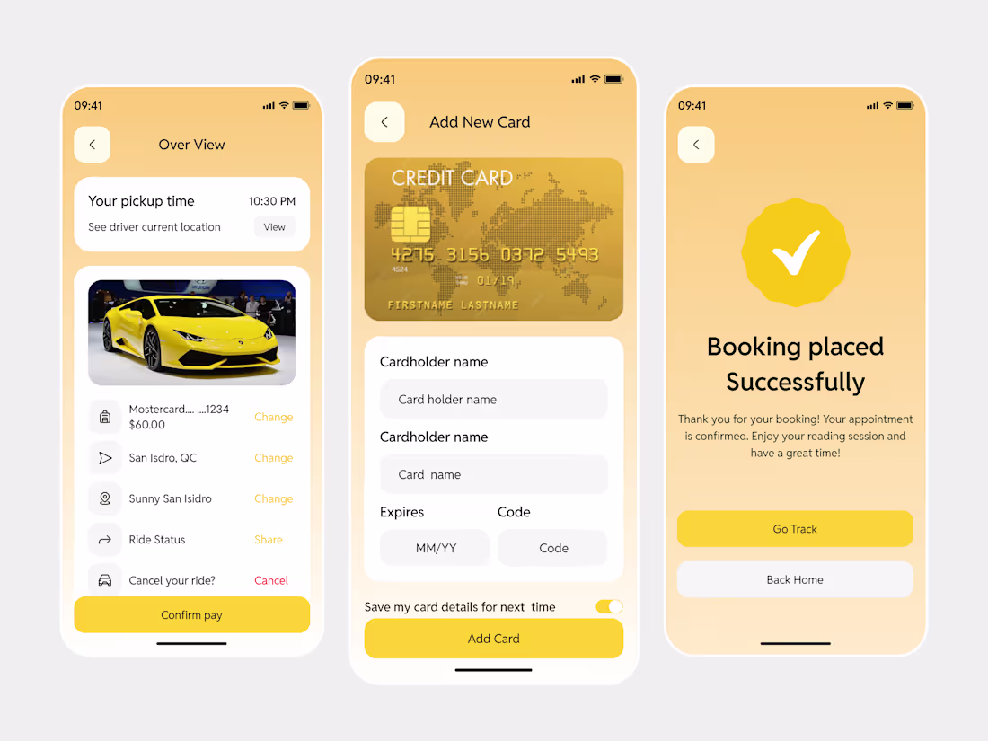 Cover image for Cab Booking- Payment Screen