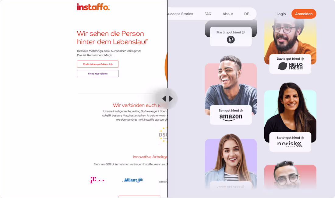 Cover image for Instaffo Website Redesign an Webflow Development