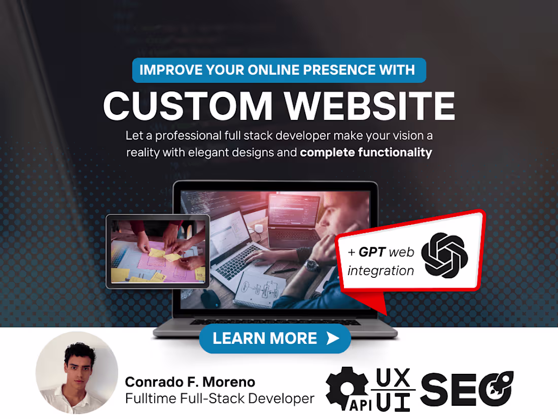 Cover image for Website Design, Development and Support 🌐