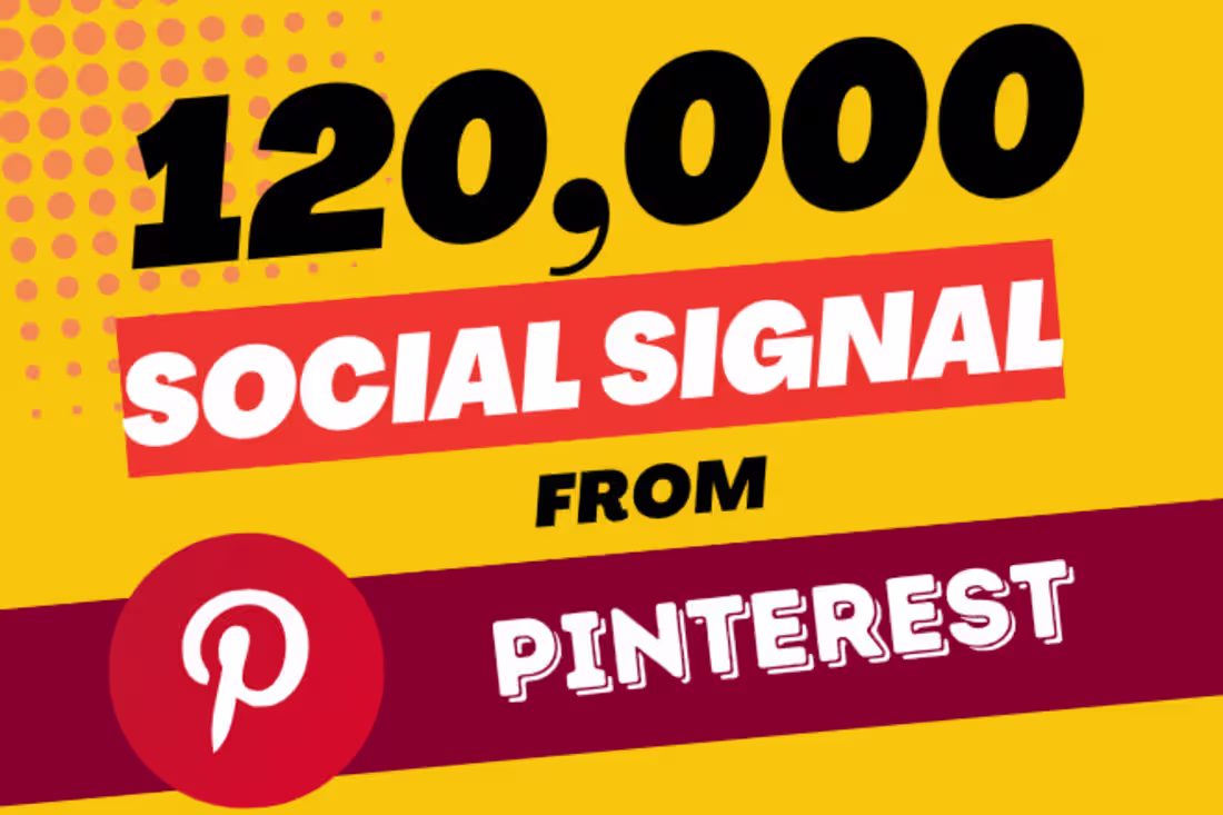 Cover image for Give you 120,000 Pinterest Social Signals SEO Bookmark Backlink…