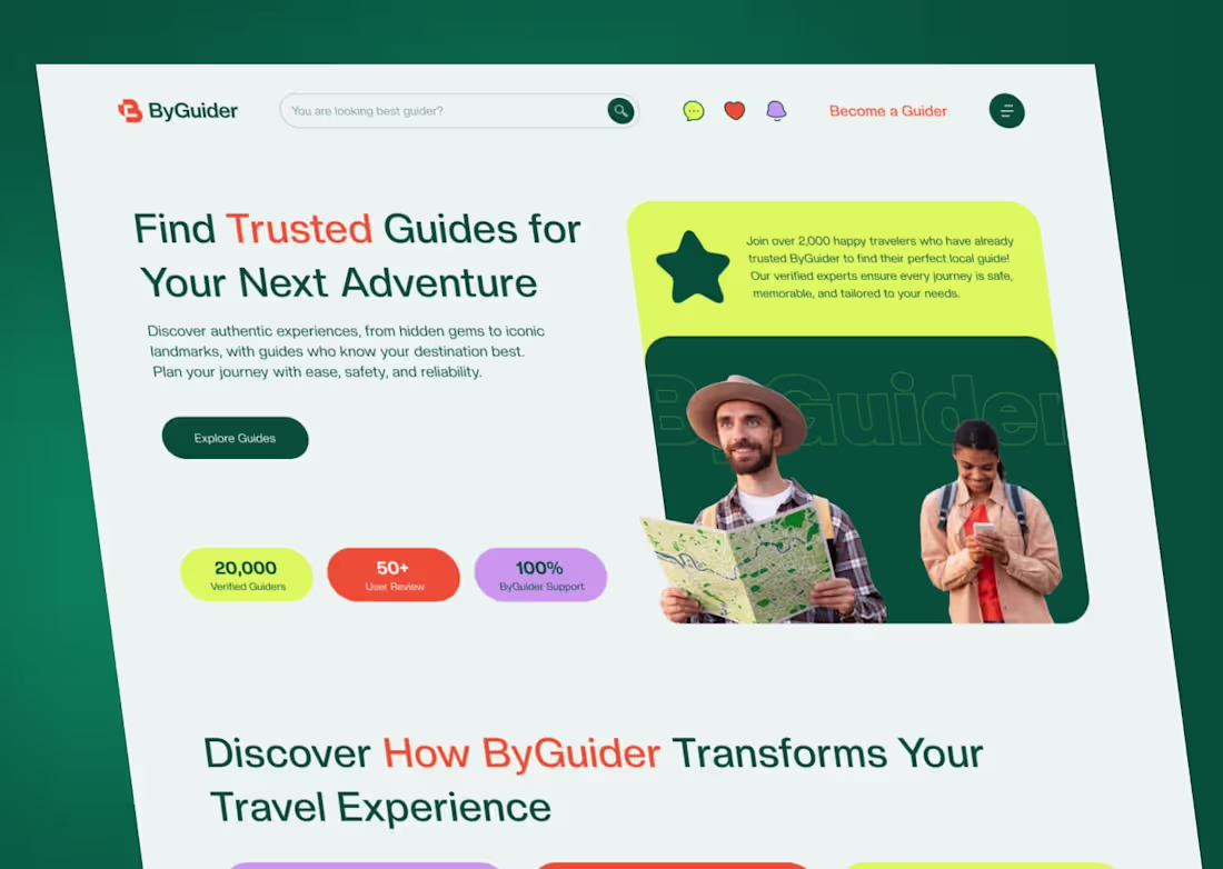 Cover image for ByGuider - Travel Guider Website