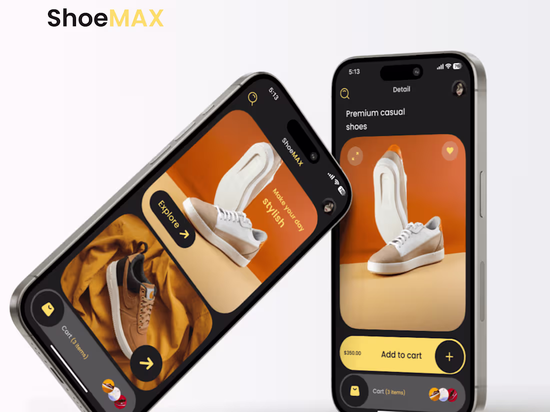 Cover image for ShoeMAX - Landing Page Mobile Apps