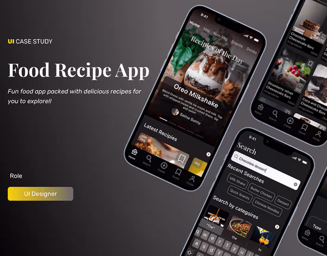 Cover image for Food Recipe App Design Case Study