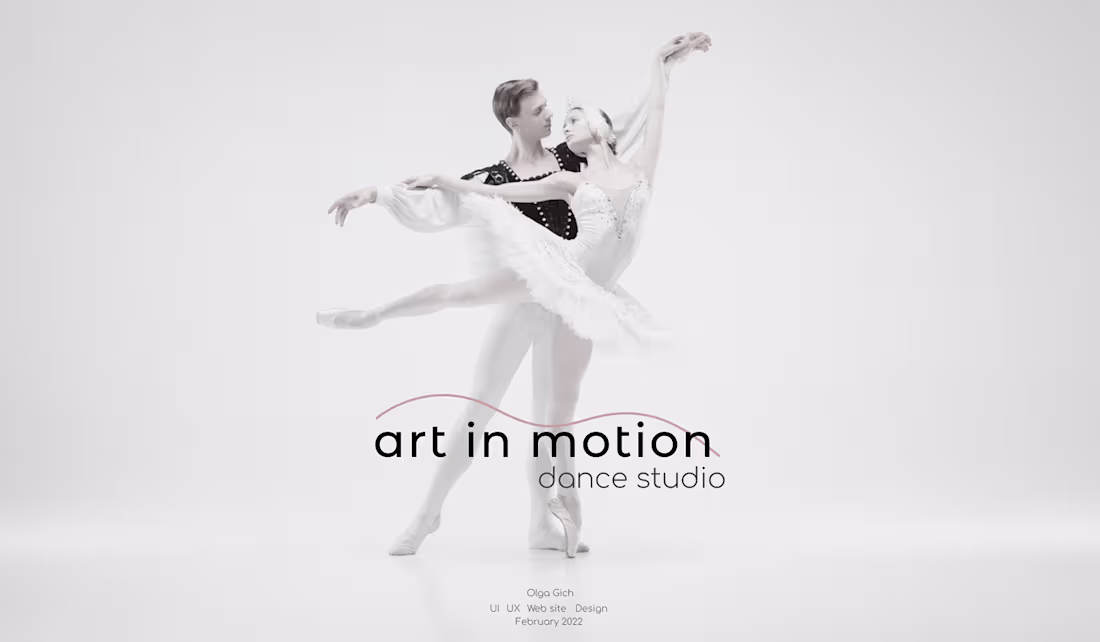Cover image for Dance Studio Web Design on Behance