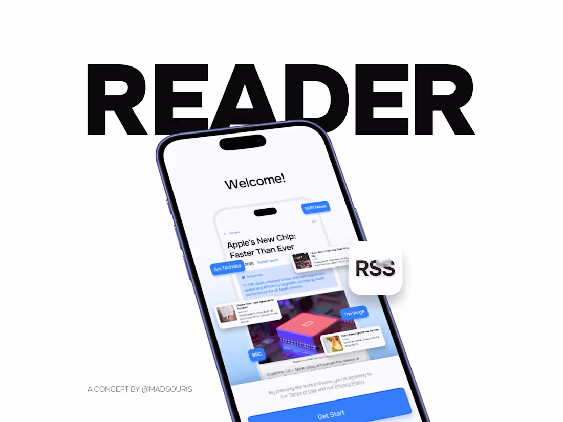 Cover image for RSS Reader: A Concept Mobile Reader