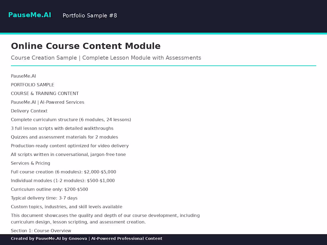 Cover image for Online Course: "AI for Small
