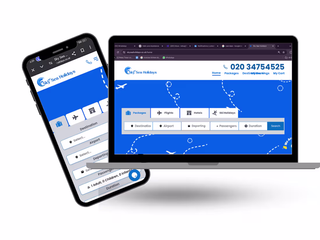 Cover image for Sky Sea Holidays | Unforgettable Travel Experiences