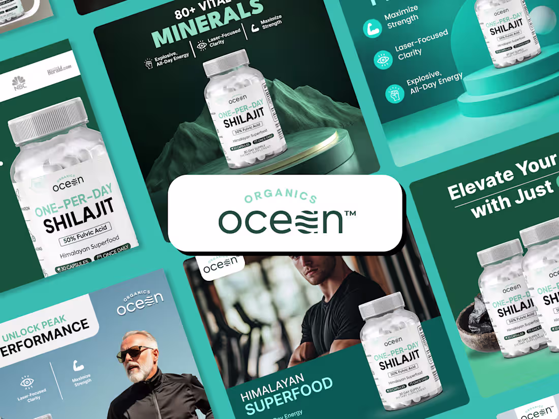 Cover image for Meta Ad Creatives — Supplements DTC (Organics Ocean)