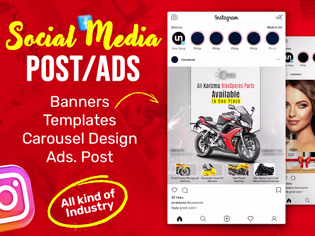 Cover image for Social Media Posts for all platforms