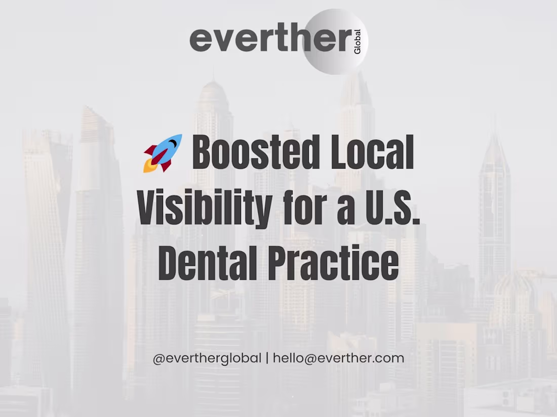 Cover image for SEO Strategy for U.S.-Based Dental Website