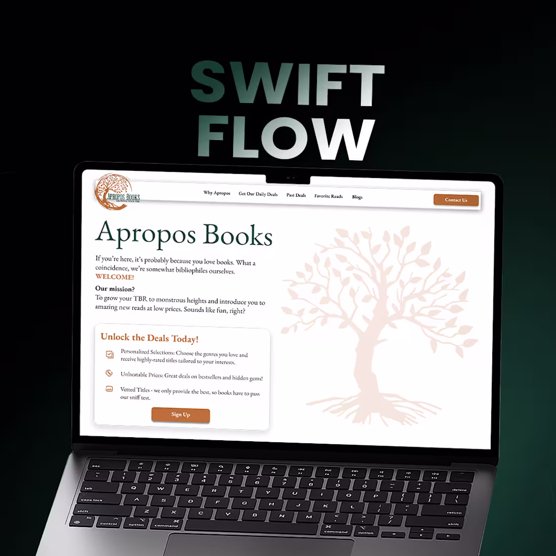 Cover image for Apropos Books Online Book Marketplace Created a refined, con...