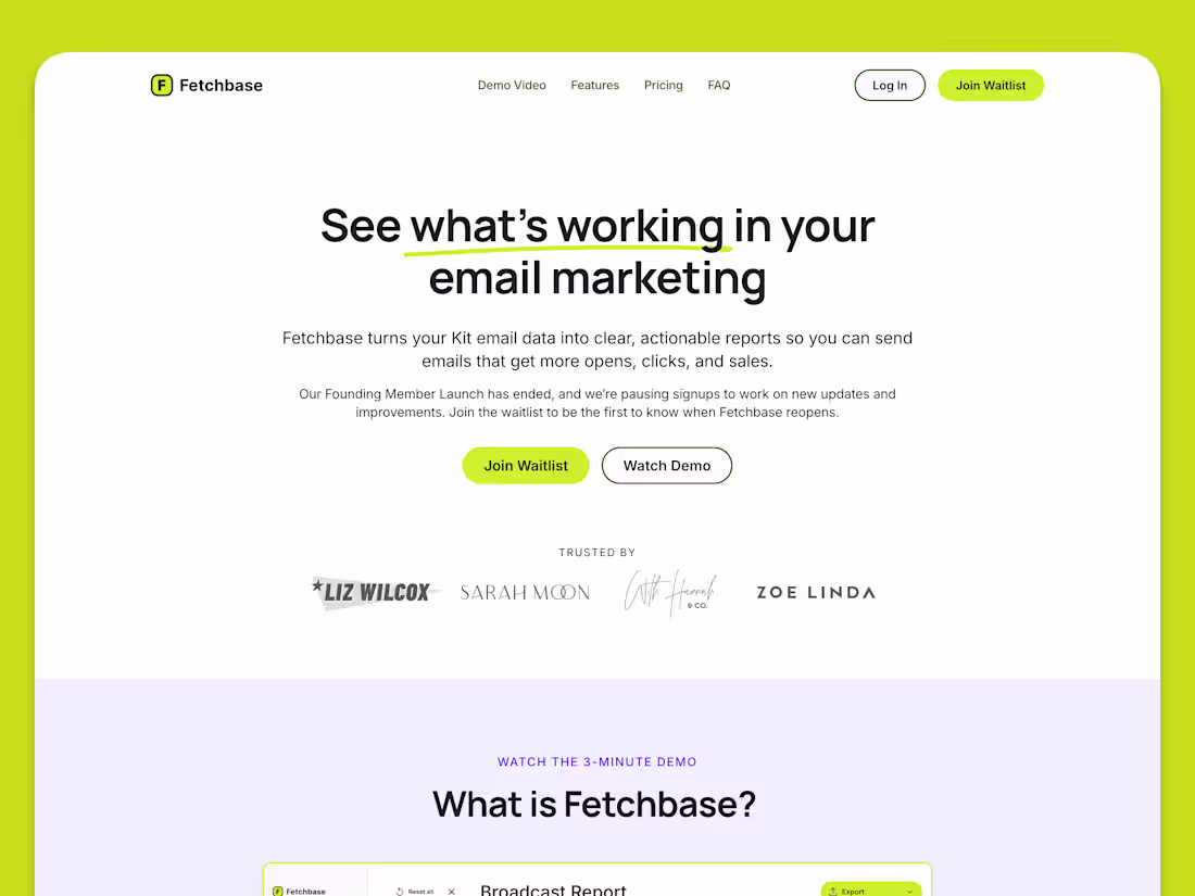 Cover image for Fetchbase - Email Analytics Platform for Kit Creators