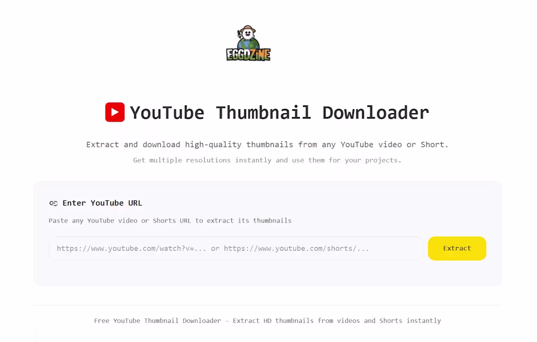Cover image for 🎯 Project Spotlight: YouTube Thumbnail Downloader 🔗 eggdzi...