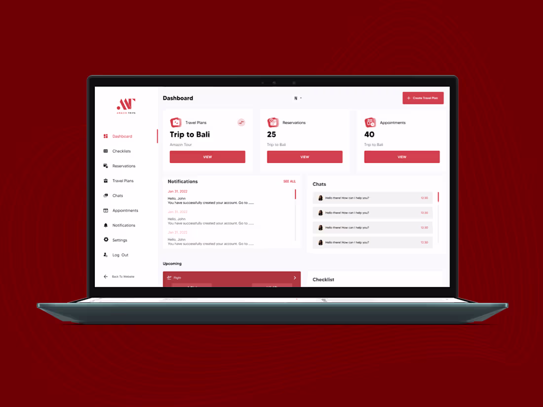 Cover image for Amazin Trips - B2B, B2C Travel Planning Platform