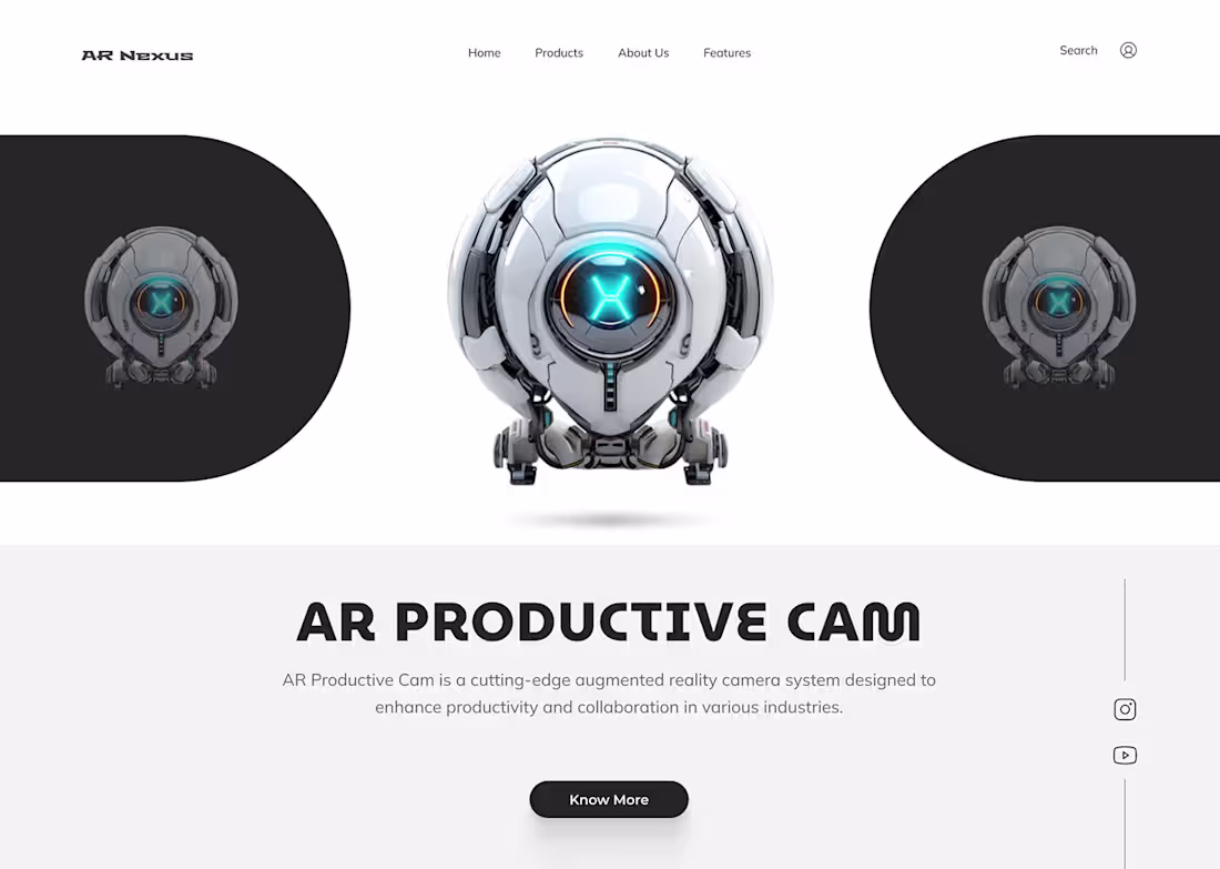 Cover image for AR Nexus - Landing Page on Behance