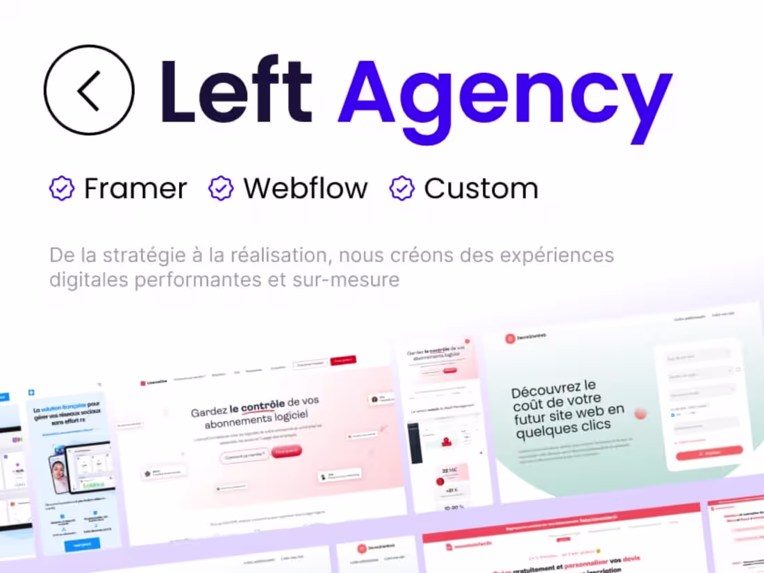 Cover image for Framer website - Left agency