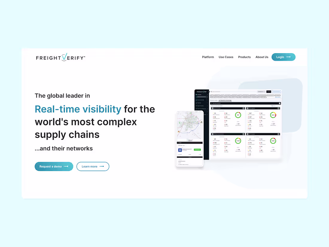 Cover image for FreightVerify Website Redesign on Webflow