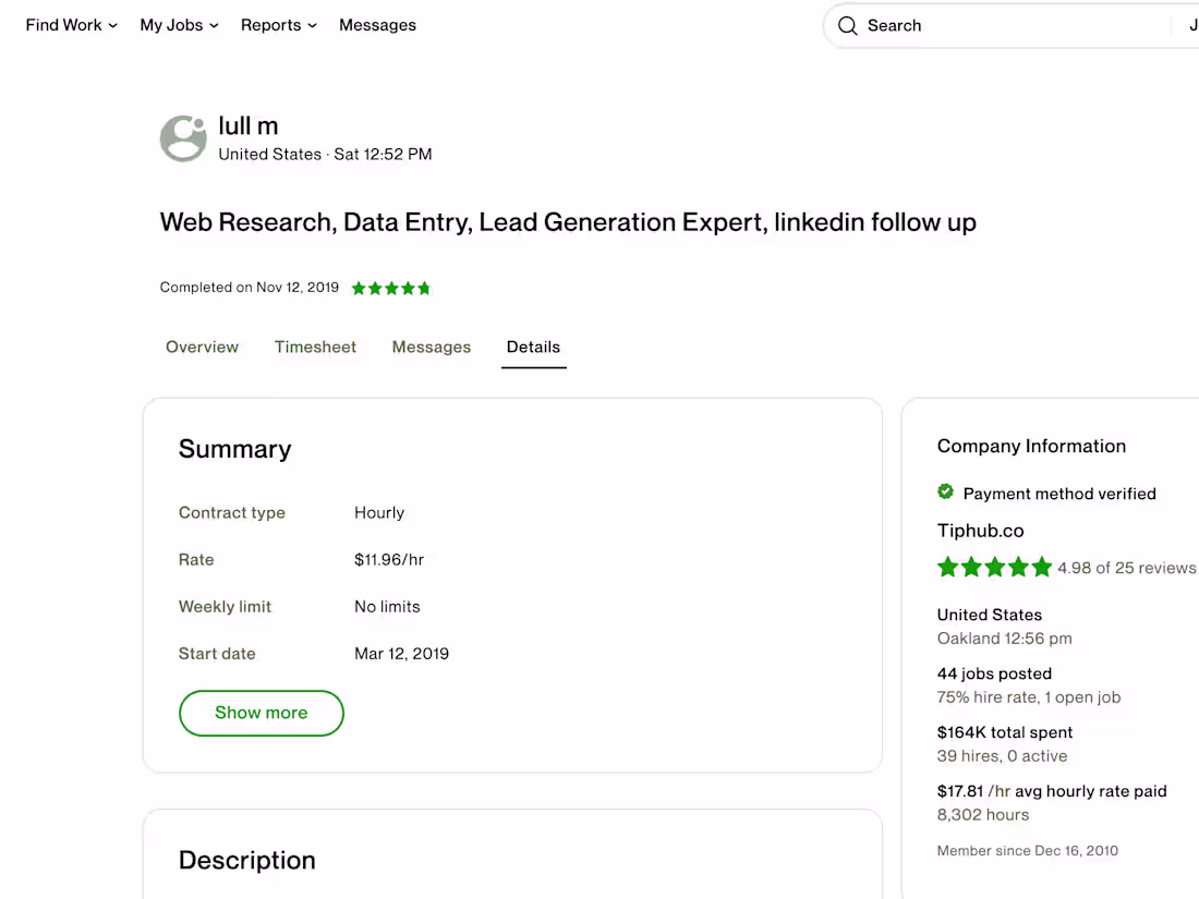 Cover image for Web Research, Data Entry, Lead Generation Expert, Linkedin