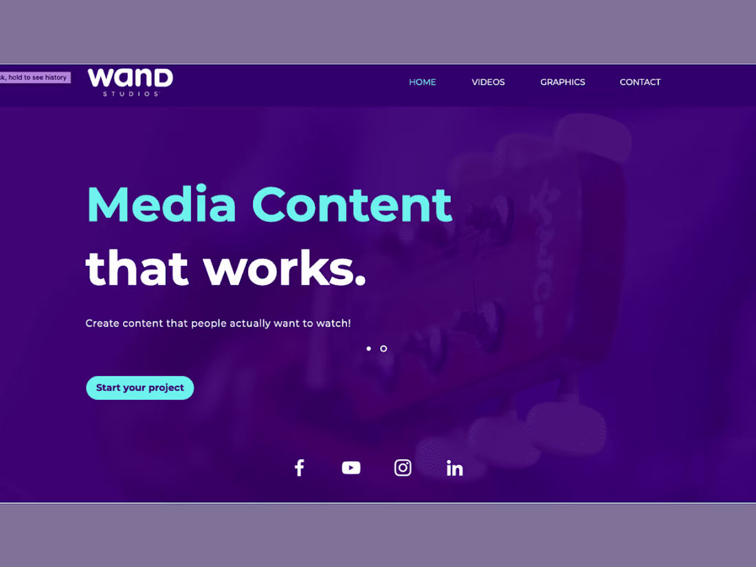 Cover image for Website development for Wand Studios