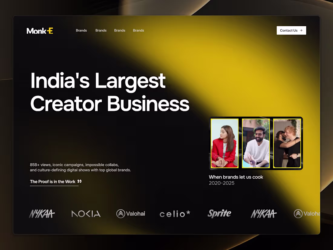 Cover image for Built Monk-E’s new Webflow home for India’s creator economy
