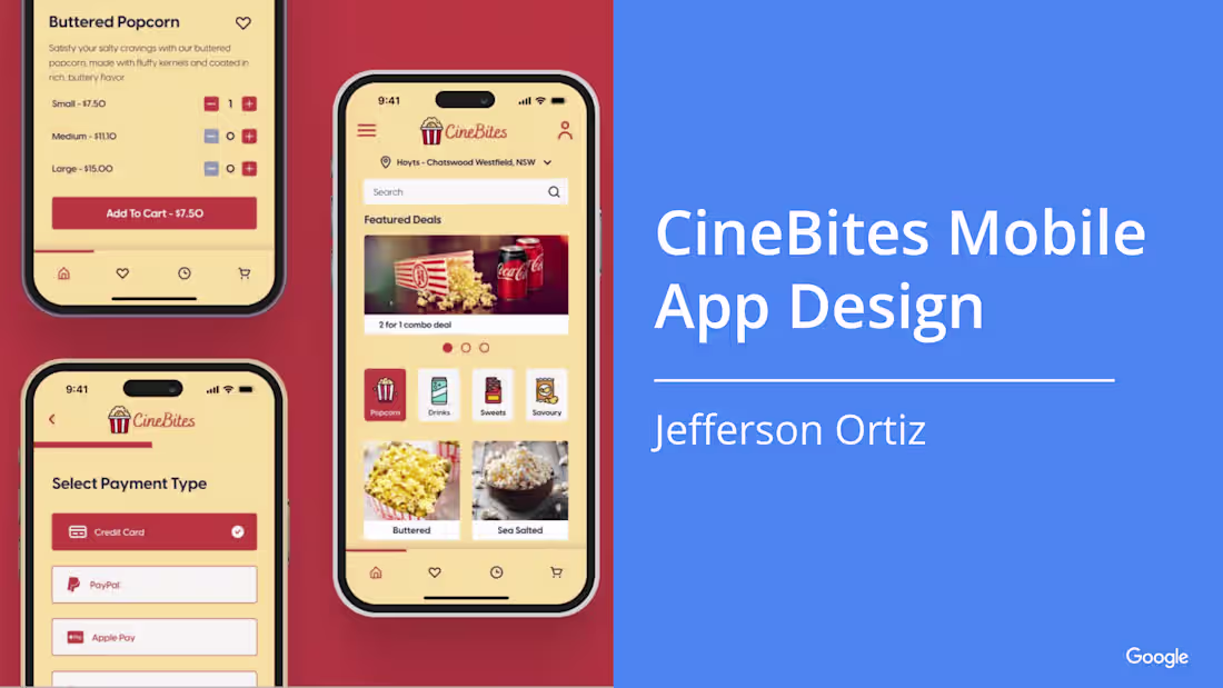 Cover image for CineBites Mobile App Design