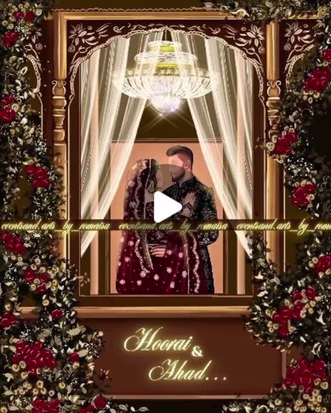 Cover image for Eventsandarts on Instagram: “Glamorous barat invite serving the…