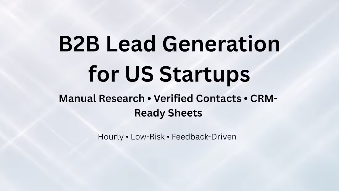 Cover image for B2B Lead Generation for US