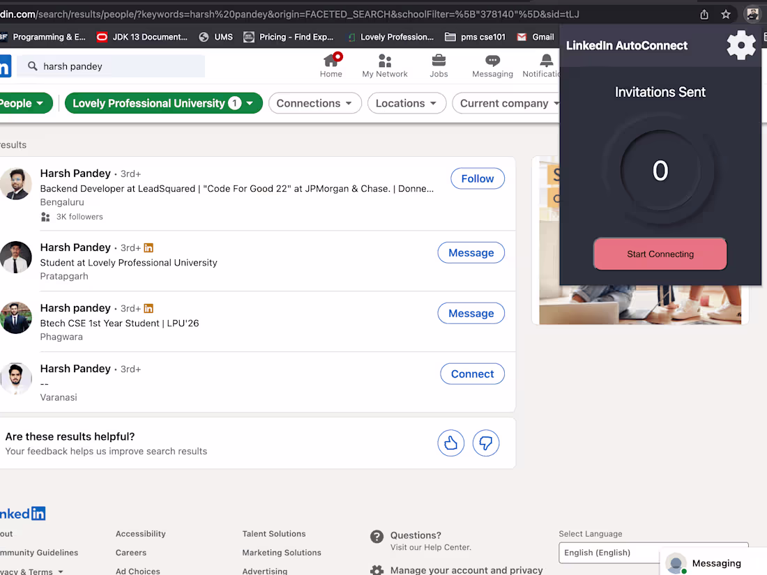 Cover image for LinkedIn AutoConnect (Chrome Extension)
