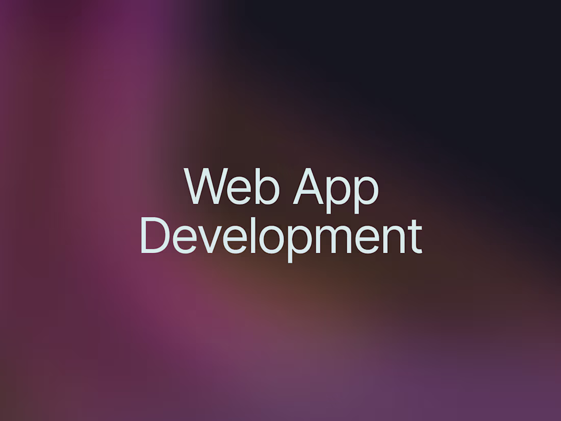 Cover image for Web application - Design and Develoment