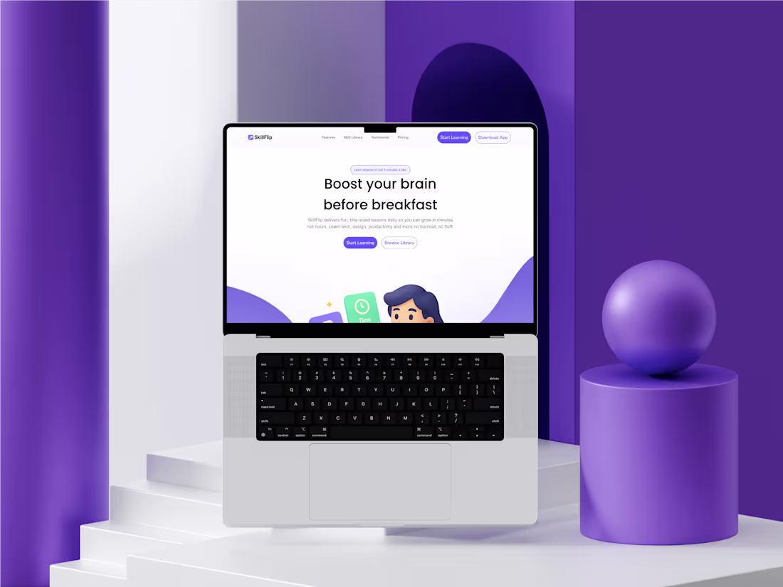 Cover image for Skillflip EdTech Landing Page Design