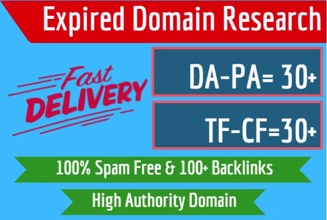 Cover image for I will do best expired domain research