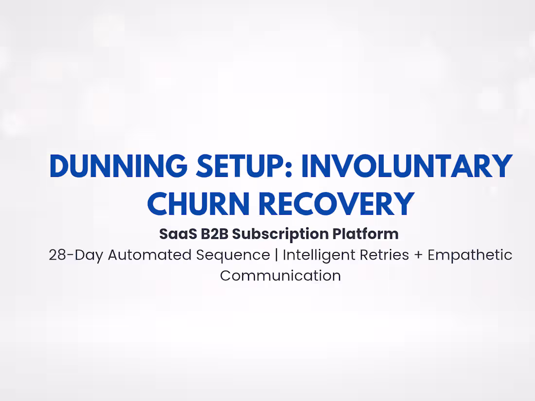 Cover image for Dunning Setup for Involuntary Churn Recovery