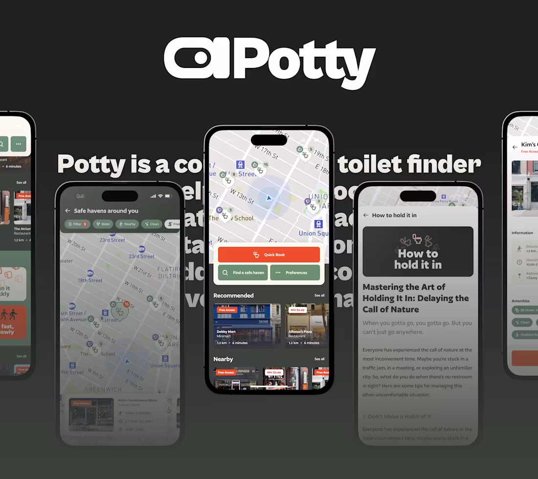 Cover image for Potty: A Toilet Finder Concept App