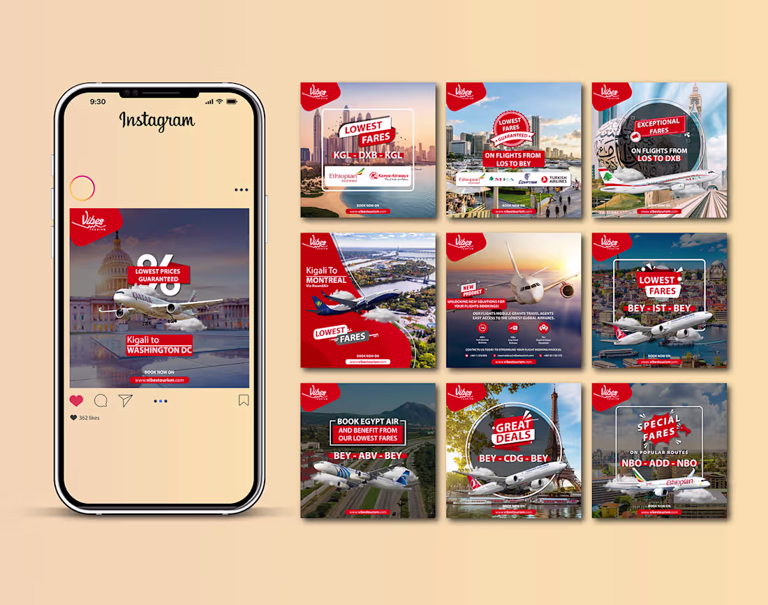 Cover image for Flights Social Media Posts