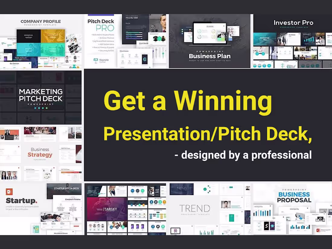 Cover image for Tailored Pitch Deck, Proposal & Presentation Design