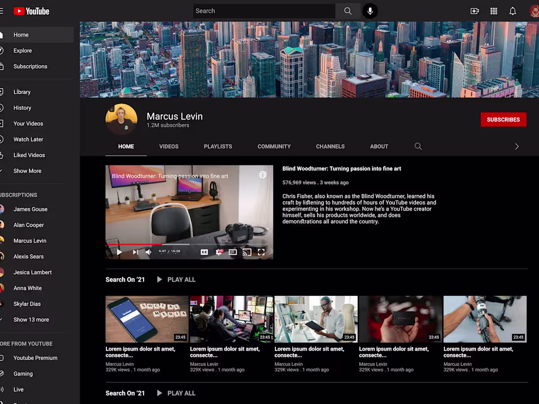 Cover image for Youtube UI Clone Project (3 Pages)