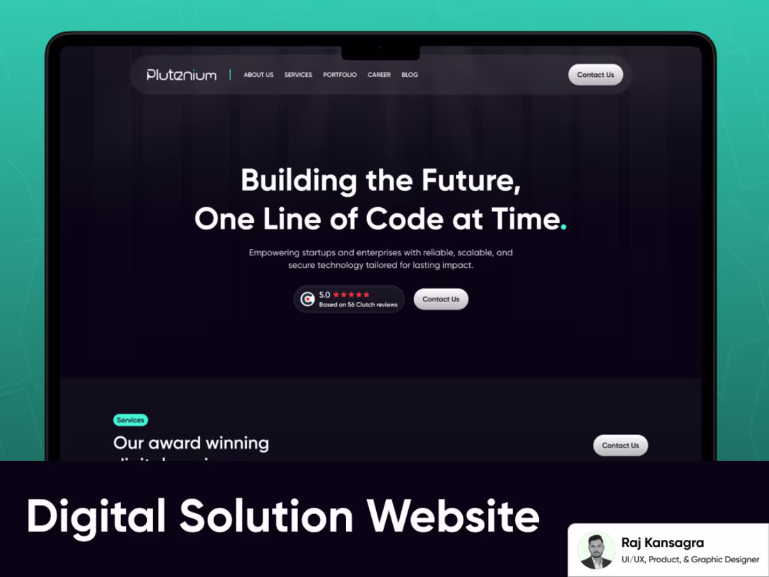 Cover image for Plutenium – Digital Services Agency Website (Web)