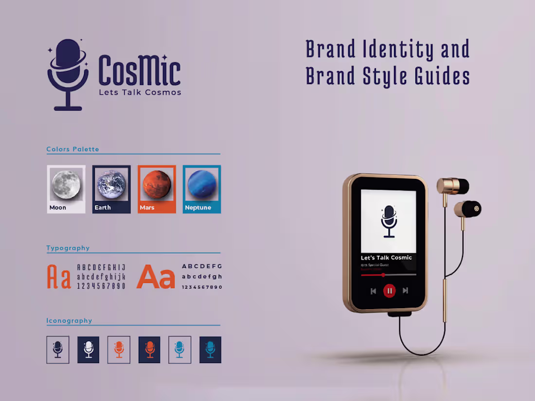 Cover image for Cosmic - Brand Identity and Brand Style Guides - Minimal