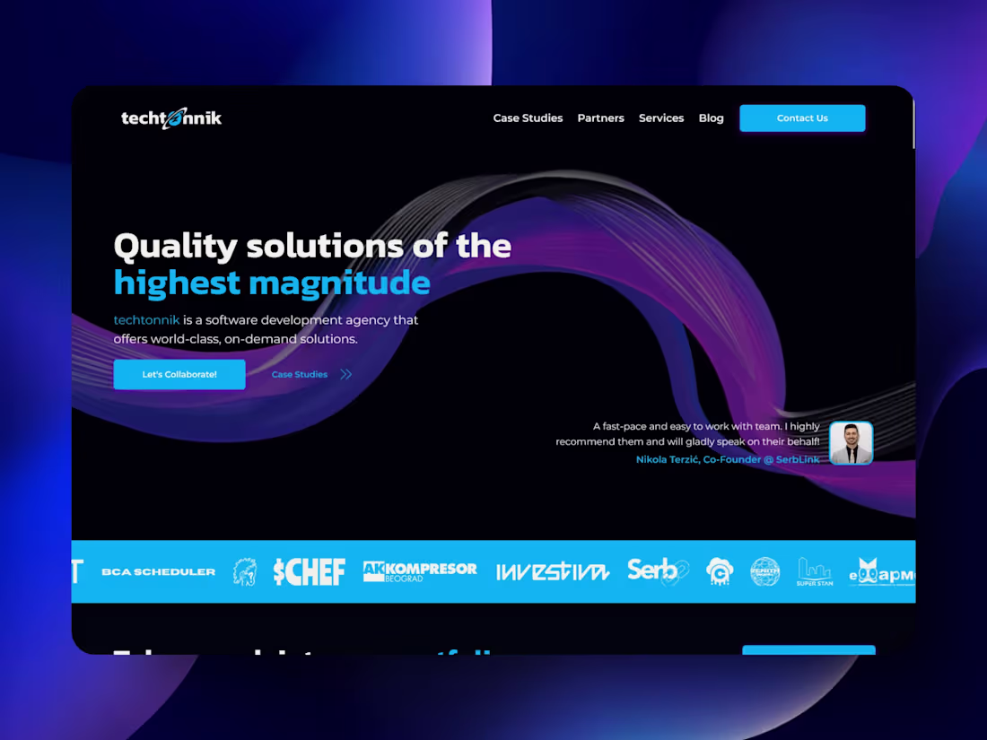 Cover image for Wix Studio Development for techtonnik